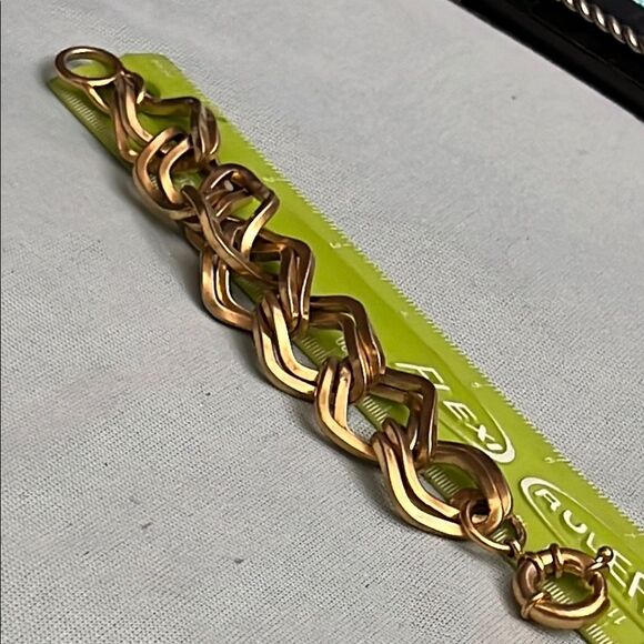 J. Crew Gold Chain-Link Bracelet with Bold Design - Picture 6 of 12